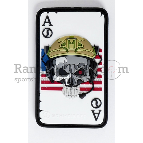 Schmeisser Rubberpatch Skull Operator white