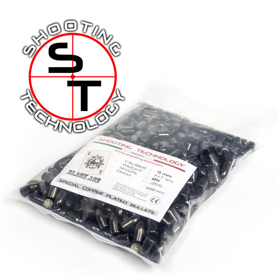 Copper Plated Bullets "Black Ace" .356 147grs Copper Plated Bullets "Black Ace" .356 147grs