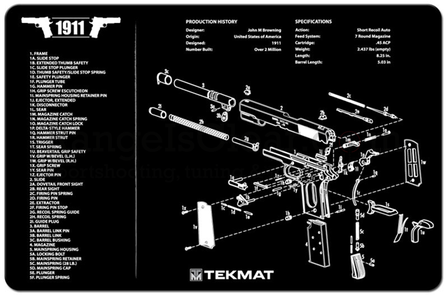 TekMat Gun Cleaning Mat - 1911