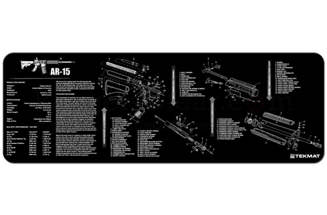 TekMat Rifle Cleaning Mat - AR15 Black