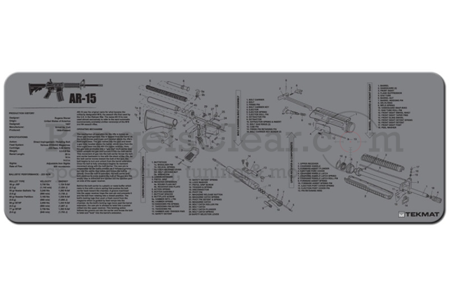 TekMat Rifle Cleaning Mat - AR15 Grey