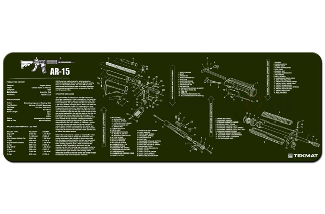 TekMat Rifle Cleaning Mat - AR15 OD