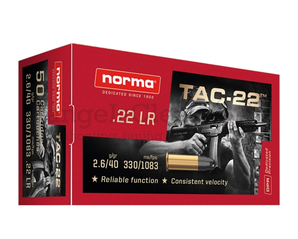 Norma TAC-22 .22lr 40 grs LRN Norma TAC-22 .22lr 40 grs LRN