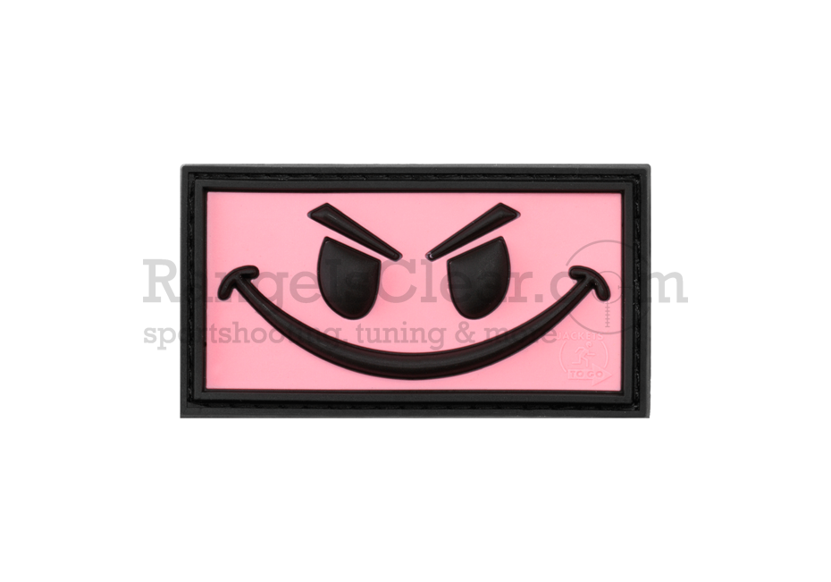 JTG Evil Smile Rubber Patch Pink