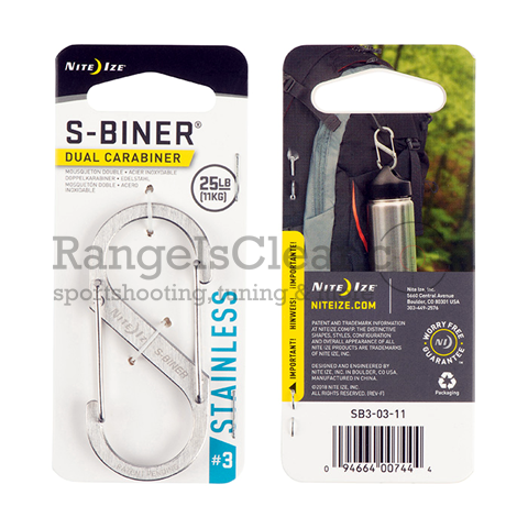 NiteIze S-Biner STS Dual Carabiner #3 stainless