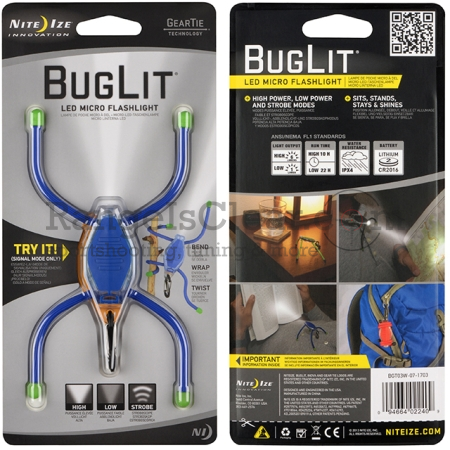 NiteIze BugLit LED Micro Flashlight blue/lime