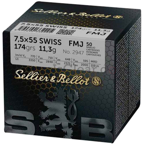 S&B 7,5x55 174 grs FMJ BT Schüttpackung