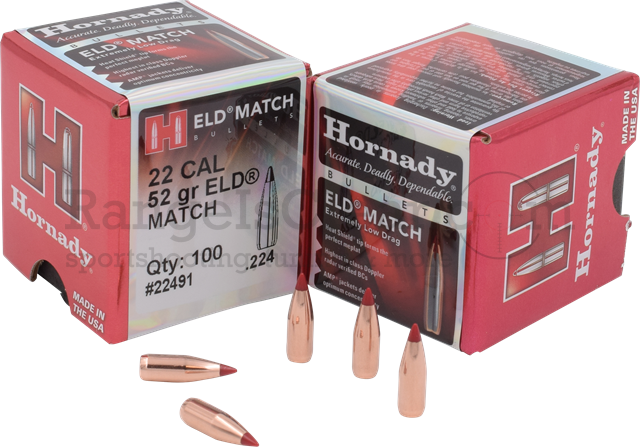 Hornady Bullets ELD Match .22/.224 - 52 grs