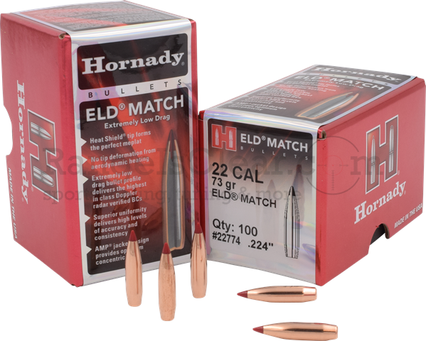 Hornady Bullets ELD Match .22/.224 - 73 grs