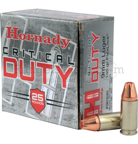 Hornady Critical Duty 9x19 135 grs Flex Lock