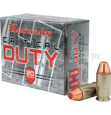 Hornady Critical Duty .45 ACP+P 220 grs