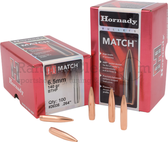 Hornady Bullets BTHP Match 6,5mm .264 140 grs