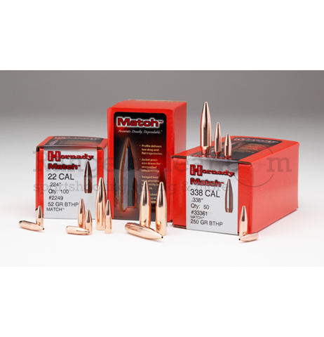 Hornady Bullets BTHP Match .22/.224 - 52 grs