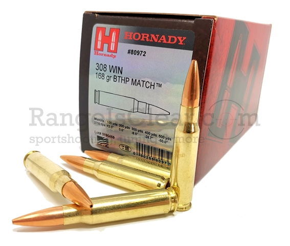 Hornady Match .308 Win 168 grs BTHP 50 Schuss