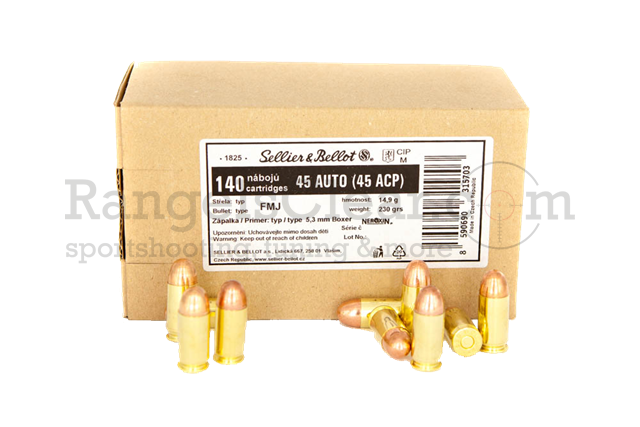 S&B .45 ACP 230 grs FMJ Schüttpackung S&B .45 ACP 230 grs FMJ Schüttpackung
