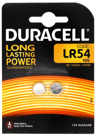 Duracell Long Lasting Power LR54 - 1,5V - 2 Stk.