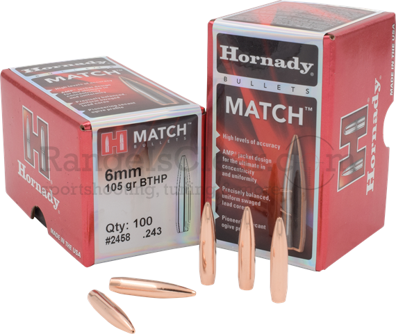 Hornady Bullets BTHP Match 6,0mm .243 105 grs