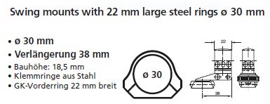 Recknagel Schwenkmontage GK D=30mm Sauer 202