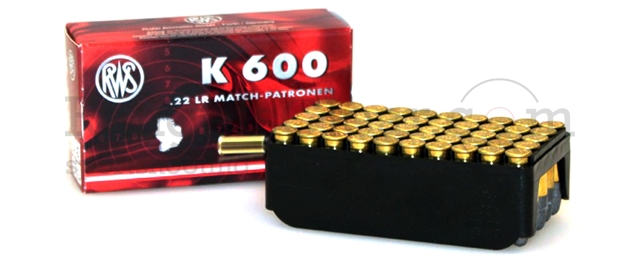RWS K600 Match .22lr - 40grs - 50 Schuss