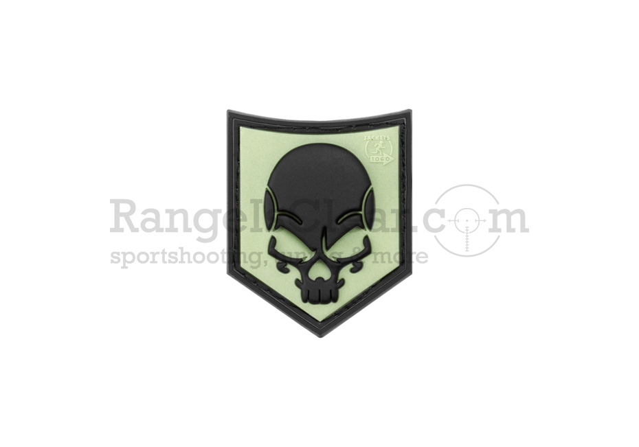 JTG SOF Skull Rubber Patch - Glow in the Dark