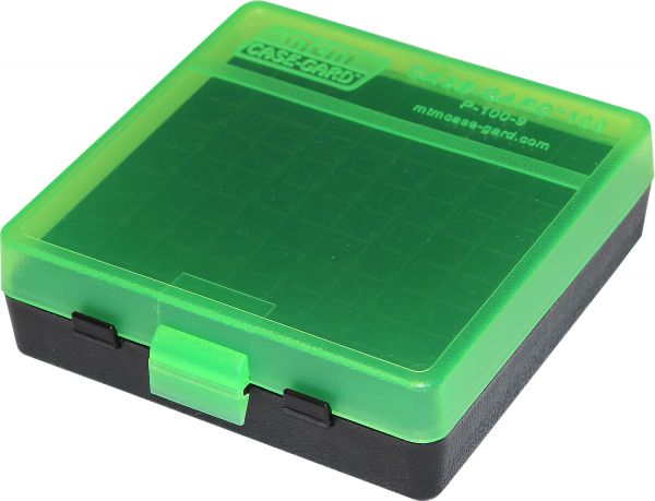 MTM 100er Munitionsbox .38 spec. - grün/klar MTM 100er Munitionsbox .38 spec. - grün/klar