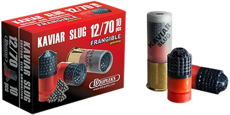 DDupleks Kaviar Slug Black 12/70 Frangible 10 rds DDupleks Kaviar Slug Black 12/70 Frangible 10 rds