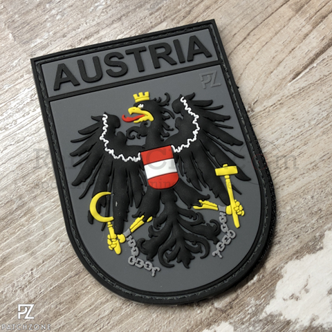 Patchzone Österreich Adler Grau / Vollfarben