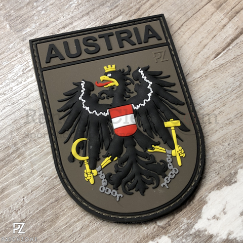 Patchzone Österreich Adler Oliv / Vollfarben