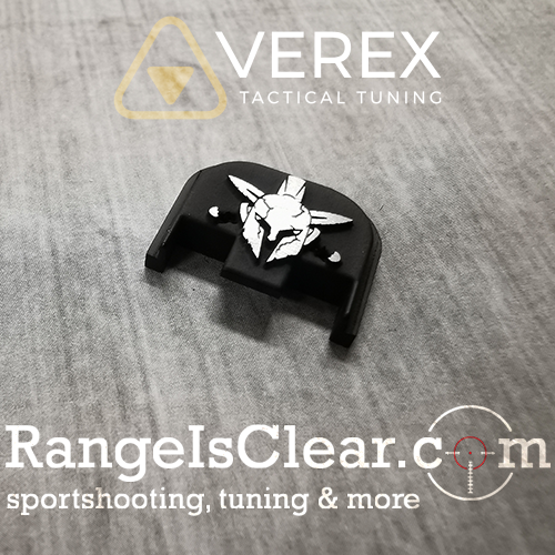 Verex Glock Backplate Black/Silver - Gladiator Verex Glock Backplate Black/Silver - Gladiator