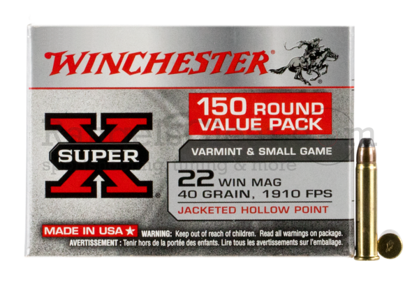 Winchester .22 WMR / .22 Magnum Super-X 40grs JHP