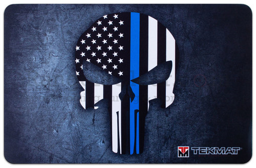 TekMat Gun Cleaning Mat - Thin Blue Line Punisher