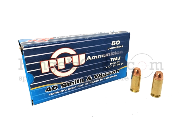 PPU .40 S&W 180 grs TMJ - 50 Schuss