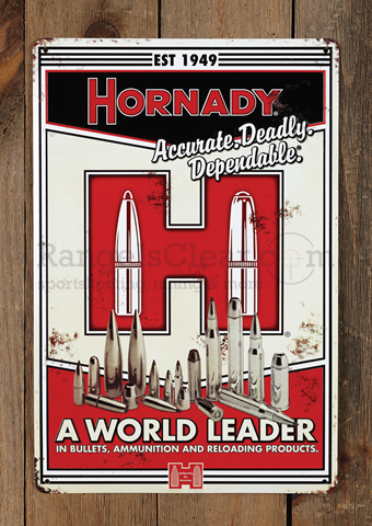 Hornady Tin Sign Vintage World Leader