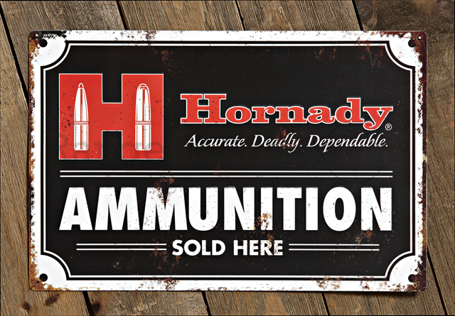 Hornady Tin Sign Vintage Ammunition