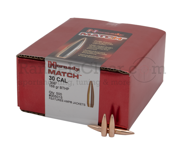 Hornady Bullets BTHP Match .30/.308 168 grs 500er