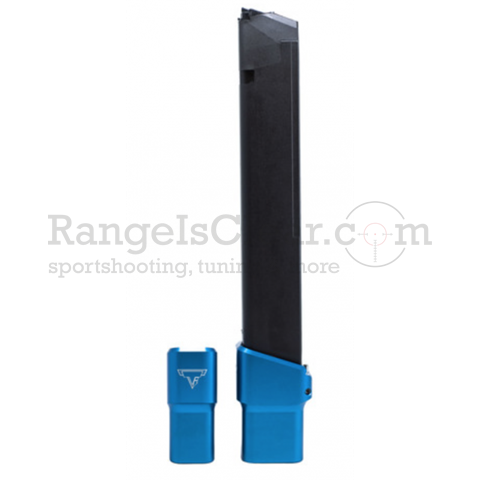 Taran Tactical Base Pad Glock 9mm +10 BLUE Taran Tactical Base Pad Glock 9mm +10 BLUE
