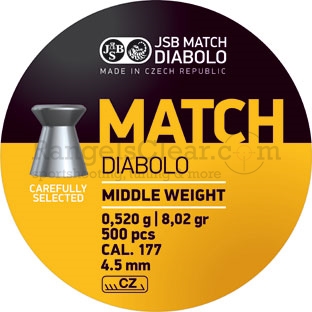 JSB Diabolo Match Mittel 0,52g 4,5mm 500 Schuss