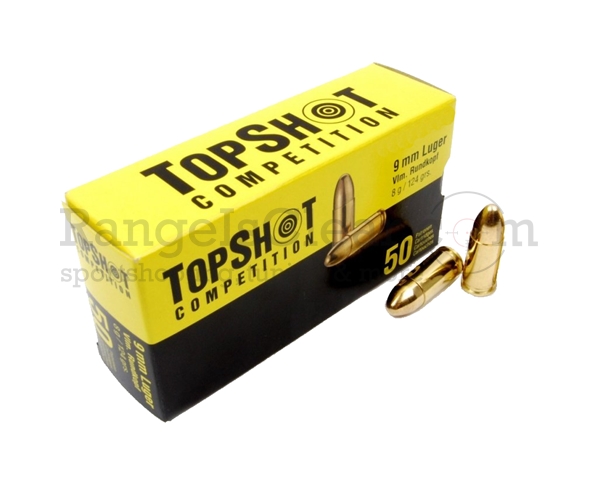 TopShot 9mm Competition 124 grs FMJ - 50er Pkg