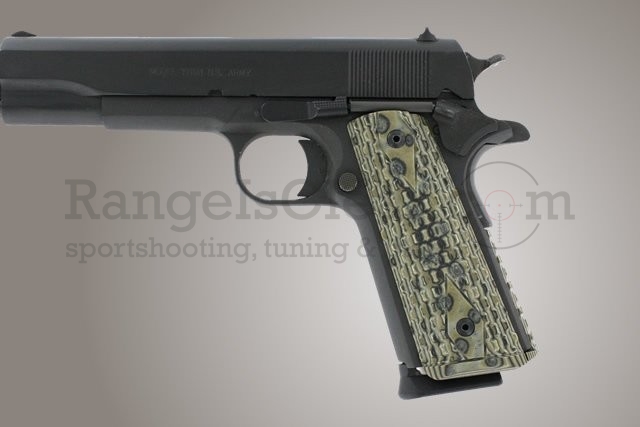 Hogue 1911 G10 Magrip Kit Green G-Mascus