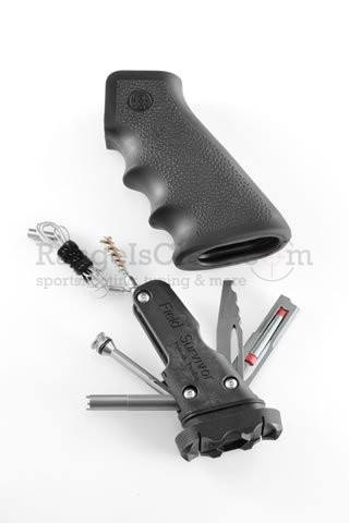 Hogue AR-15 Pistol Grip Rubber Black Survival Kit