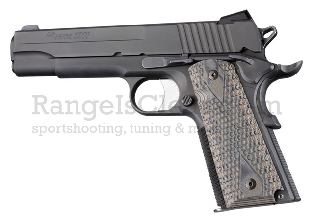 Hogue 1911 Grip Piranha - G-Mascus Dark Earth