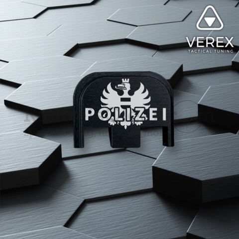 Verex Glock Backplate Black/Silver - Polizei