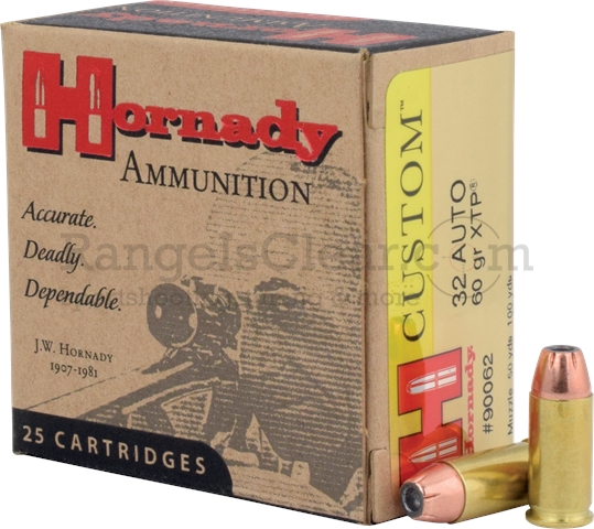 Hornady Custom .32 Auto / 7,65 Browning 60 grs XTP