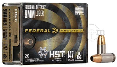 Federal HST 9x19 - 147 grs JHP - 20 Schuss