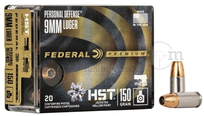 Federal HST 9x19 - 150 grs JHP - 20 Schuss
