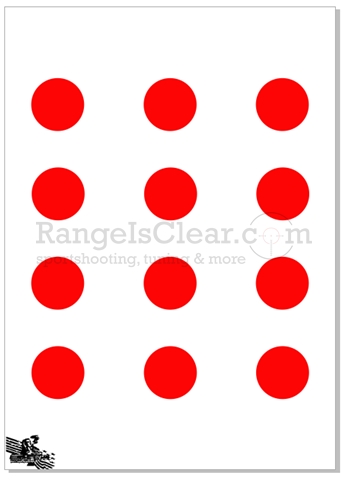 RangeIsClear DOT Target RED - 50x70cm - 20 Stk.