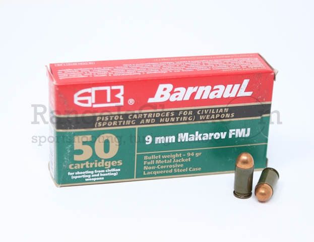 Barnaul 9mm / 9x18 Makarov FMJ 94grs - 50 Schuss Barnaul 9mm / 9x18 Makarov FMJ 94grs - 50 Schuss