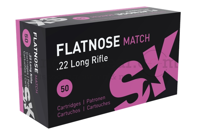 SK Flatnose Match .22lr 40 grs 50 Schuss SK Flatnose Match .22lr 40 grs 50 Schuss