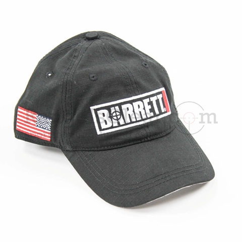 Barrett Cap Embroidered Logo & Flag - Black