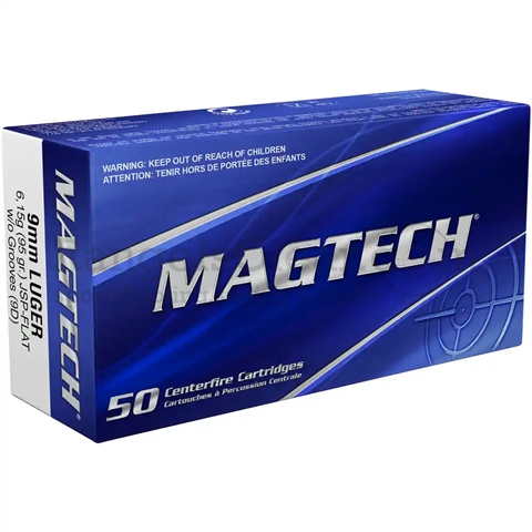 Magtech 9mm 95 grs JSP-Flat #9F